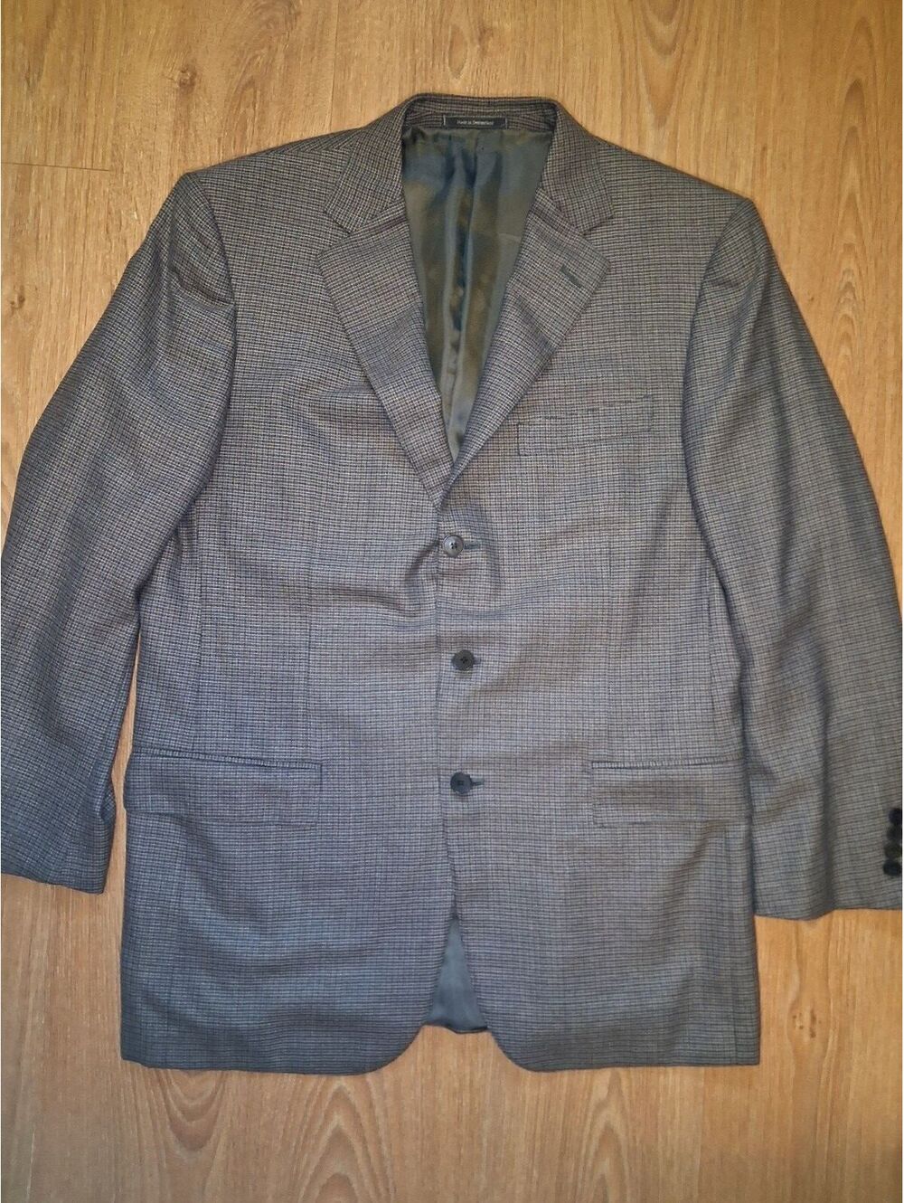 Ermenegildo Zegna Trofeo Sport Coat 44r Gray Houndstooth